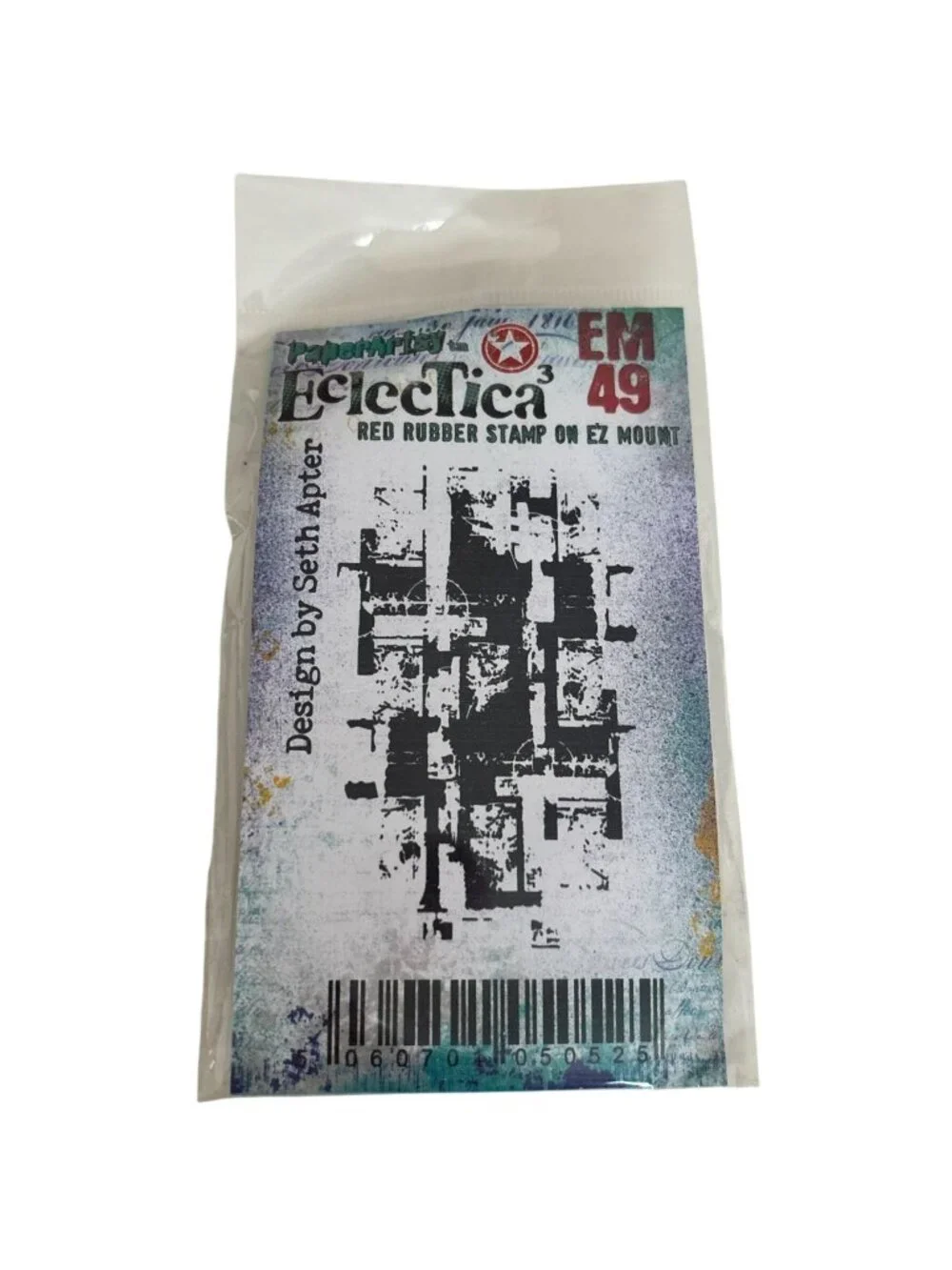 PaperArtsy Eclectica Rubber Stamp Abstract Grunge Industrial Mixed Media Art
